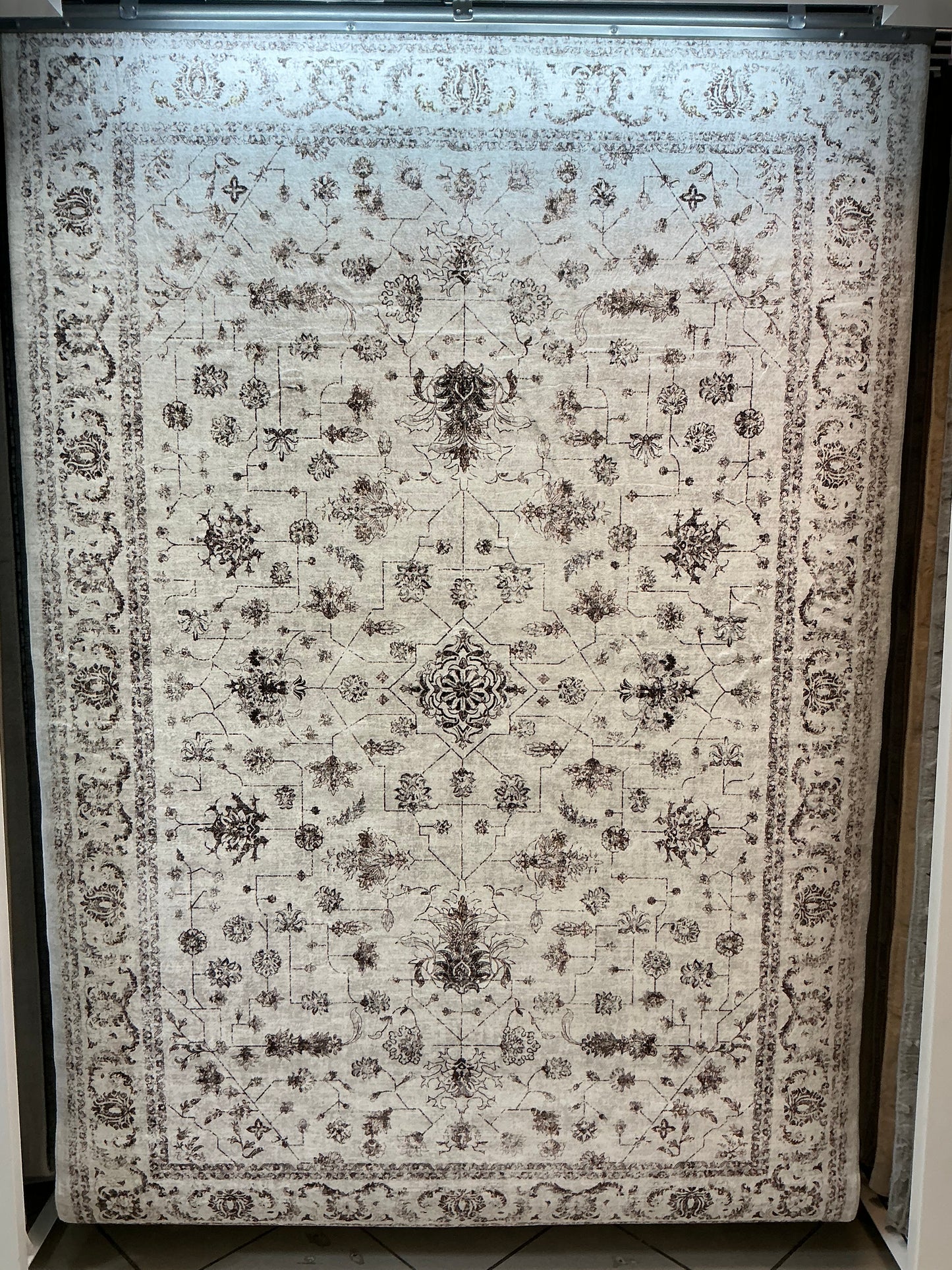Roma vintage 3 (blanc/dessin marron foncé )