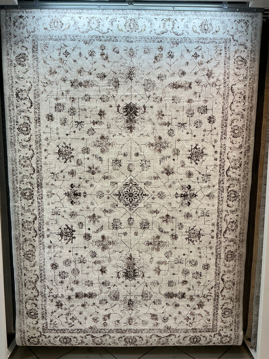 Roma vintage 3 (blanc/dessin marron foncé )