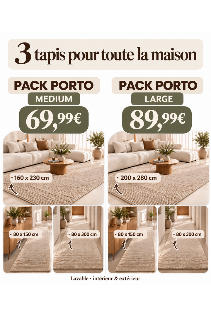Pack Porto (3 tapis)